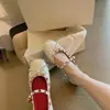 Primer Encuentro Verano 2026 Zapatos Mary Jane Poco Profundos Estilo Ballet Punta Redonda con Remaches y Correa de Lazo Plisada para Mujer