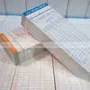 Tarjeta de asistencia de microcomputadora, tarjeta de asistencia, papel de trabajo, reloj, papel de asistencia, 5 paquetes