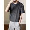 Verano 2026 Nuevo Camiseta de Manga Corta para Hombre 240g Algodón Tie-Dye Desgastada Casual Oversize Top Juvenil Marca de Tendencia