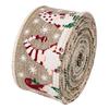 Hongbin Craft Papai Noel Fita Fio Borda Copy Belt 6,3 centímetros Fita de Natal Imitação Fita Hemp Edge Copy Ribbon