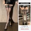 Ropa interior sexy Manyan, medias laterales de encaje con diseño de pavo real, medias antideslizantes de silicona con acabado brillante WZ7082