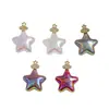 Pulseira com Pingente Estrela de Cinco Pontas Nuvem Banho de Ouro Real Beleza de Gelo Chaveiro Corrente para Celular Material de Acessórios DIY Atacado