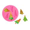 Molde de Silicona Flip Sugar Árbol de Navidad Pino Alce Copo de Nieve Carámbano Molde de Silicona Arcilla Molde para Decoración de Horneado
