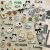 Adesivo de unha arte em relevo tridimensional ins amor cachorro adorável gato fofo padrão unha diy desenho animado japonês 3d