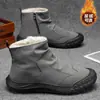 Botas Martin de caña alta, nuevos zapatos casuales de otoño/invierno para hombre, con forro polar opcional, zapatos deportivos para exteriores para hombre