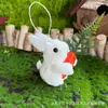 Nuevo Conejo de 13 cm del Fabricante Atracción Turística Transfronteriza Conejo Tejido de Paja de Junco Adorno Navideño Artesanía Tradicional Hecha a Mano Regalo