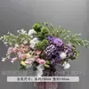 Arreglo de Piso para Boda Púrpura Romántico Banquete de Compromiso Diseño Salón de Bodas Escenario Guía de Camino Flor Decoración de Boda Arte Floral Artificial