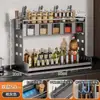 Prateleira Multifuncional Doméstica para Armazenamento de Temperos Porta Hashi Faca Suporte de Bancada Condimento Especiaria Utensílios de Cozinha Prateleira de Armazenamento de Bancada
