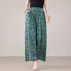Pantalones Anchos de Algodón Nuevos para Mujer 2026, Estilo Mamá de Mediana Edad y Anciana, Pantalones Casuales Cortos de Talla Grande, Pantalones Estilo Old Money para Uso en Exteriores