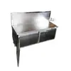 Asiento Doble de Acero Inoxidable para Tres Personas Qiancheng con Caja de Almacenamiento para Estar de Pie y Caminar Sin Fatiga