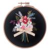 Bolsa de tela para bordar a mano, ideal para principiantes, con flores bordadas, adornos pequeños antiguos, regalo para novio