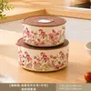 Tigela para Conservar Flores Begônia Estilo Novo, Marmita de Cerâmica Grau Alimentício Segura para Micro-ondas, Tigela para Frutas, Conjunto de Louças Atacado