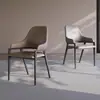 Silla de comedor de estilo italiano para uso doméstico, silla de mesa de comedor minimalista moderna de lujo ligero, taburete, silla con respaldo minimalista, modelo de diseñador de alta gama