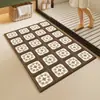 Tapetes de Chão para Banheiro Estilo Americano com Azulejo, Tapetes de Chão Absorventes de Lama de Diatomáceas, Resistentes a Manchas Domésticas, Tapetes Antiderrapantes de Fácil Manutenção, Tapetes Laváveis para Pés