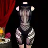 Traje sexy transfronteiriço com jacquard de rede, transparente e sedutor, saia bodycon de estilo sexy para mulheres