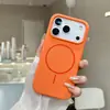 Adecuado para funda de teléfono móvil Apple 17Promax, Succión magnética fina de silicona líquida, Funda protectora 15 de color puro para iPhone16 Anti-caídas