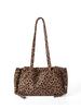 Nova Bolsa de Ombro Suede Outono e Inverno para Mulheres Super Popular Design de Estampa de Leopardo Nicho Bolsa de Mão Versátil Retrô