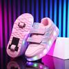 2025 nuevos zapatos heloo, patines para estudiantes, patines para hombres y mujeres, pueden ser una polea voladora de cuatro ruedas para adultos con contracción clave