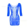 Atacado de Comércio Exterior Europeu e Americano Vestido Sexy de Renda com Suspensório, Saia Bodycon Justa Vazada, Tamanho Grande W317