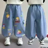 Jeans para Niña Primavera y Otoño 2026 Nuevos Pantalones de Linterna Sueltos de Dibujos Animados Elegantes para Niños Ropa de Otoño de Moda para Bebé Pantalones