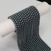 Perlas imitación Swarovski negras de Tahití, cuentas sueltas, cuentas de material de vidrio de cristal, productos semiacabados para pulseras y collares, venta al por mayor, forma redonda