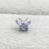 Pendientes de Mariposa Tentáculo de Aleación de Titanio Astmf-136 Titanio G23 Rosca Interna Zirconia Pendientes de Labio Joyería Adorno para la Cabeza