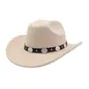 Aliexpress Amazon Sombrero de Vaquero para Hombre y Mujer Sombrero de Copa de una Línea Sombrero de Jazz de Lana Sombrero de Copa de Ala Ancha Yzd142