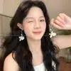 Pendientes Florales Dulces Estilo Vacaciones Súper Hada para Mujer, Pendientes Coloridos de Playa que Hacen que el Rostro se Vea Más Pequeño, Accesorios para Orejas Versátiles y Elegantes