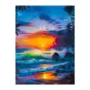 Pintura de diamante 2021 novo diamante completo pôr do sol desenho animado infantil mão-colar diamante ponto cruz menina quarto pequeno