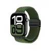 Adequado para Pulseiras Apple Watch 6/7/8/9/10/S11, Pulseira Ajustável de Nylon Trançado Magnético para Apple Watch