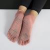Calcetines de Yoga, Calcetines Antideslizantes de Pilates, Calcetines de Dedos Separados, Calcetines de Algodón Puro sin Espalda para Mujer de Cinco Dedos, Calcetines Deportivos para Fitness en Interiores
