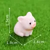 Micro-paisagem Desenho Animado Cor Sólida Javali Preto de Duas Cabeças Acessórios de Resina Cenário de Fazenda Decorações DIY Pequenos Ornamentos de Mesa