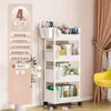 Carrito estantería móvil estantería de suelo multicapa con ruedas sala de estar dormitorio niños pequeña estantería carrito estante de almacenamiento