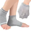 Meias de algodão respiráveis com cobertura de calcanhar em gel SEBS, proteção de calcanhar, meia de calcanhar parcial, meias anti-rachaduras, meias para os pés