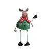 Colgante de Hierro Caliente de Santa Claus Transfronterizo Decoración de Árbol de Navidad Pie Colgante de Hierro Muñeco de Nieve Reno Colgante de Resina de Navidad