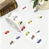 500 Pegatinas/Rollo Cinta Adhesiva en Rollo de Vehículos de Ingeniería Pegatinas de Ánimo Pegatinas Selladoras Impermeables de PVC Decorativas Venta Caliente Transfronteriza