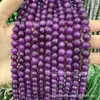 Serie Morada Piedra Natural Cuentas Redondas Amatista Soñadora Cuentas Sueltas Ágata de Vidrio Morado Sintético K9Diy Accesorios para Joyería