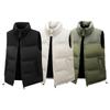 Nuevo Chaleco para Hombre Transfronterizo, Estilo Pareja, Diseño de Patchwork de Pana, Forro de Felpa y Engrosado, Chaqueta Chaleco de Otoño e Invierno para Uso en Exteriores