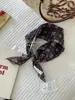 Algodón suave y lino transpirable aptos para la piel protección para el cuello cuadrado pequeño punto de ola flor de anacardo turbante exportación coreana bufanda individual bufanda de seda damas