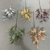 Lirios Navideños Artificiales de 5 Ramas Flores Falsas para Bodas, Hojas Hechas a Mano de Alta Gama para Paisajismo de Salón de Bodas y Arreglos Florales