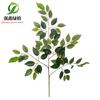 Dongguan planta verde artificial Árbol grande rama plana Hoja Naranja Hoja de Arce Higuera Francesa hoja de té hoja de plástico