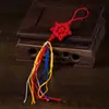 Colgante de nudo de diamante de rueda francesa Lanyard para mochila de coche de Tíbet Llavero tejido a mano Accesorios de Nudo de la Suerte 1
