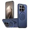 Capa de Celular com Sensação de Pele para Xiaomi 17t Pro com Cobertura Total e Suporte de Anel Rotativo, Capa Magnética para Redmi Note 17