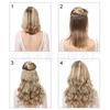 Peruca Longa Cacheada de Cinco Cartões Europeia e Americana Aliexpress Cortina Extensão de Cabelo Sem Costura de Uma Peça Ondulação de Água Peça de Peruca de Cabelo Artificial
