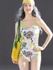 Trajes de Baño de Natación de Competición al por Mayor para Mujeres, Lindos y Modernos de Dibujos Animados Profesionales de Competición de una Pieza Triángulo Trajes de Baño de Entrenamiento para Estudiantes en Piscinas