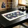 Tapete de té de brocado de lino de algodón borla hecha a mano tapete de té simple y versátil mantel tapete para preparación en seco tapete de mesa de café posavasos de té termoaislante