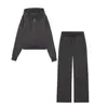 Conjunto de Sudadera Transfronteriza para Mujer Sudadera con Capucha y Cremallera Puños Dobladillo Puños de Pantalón Puños Acanalados Cordón con Cordones Pantalones Largos