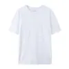 Camiseta de manga corta con cuello redondo de algodón puro de color liso, camiseta 100% algodón, camiseta unisex moderna nueva de color blanco puro, camiseta interior, talla grande