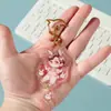 Llavero de acrílico lindo personaje de dibujos animados colgante transparente de doble cara colgante de periférico de animación se puede personalizar