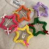 Pinza para el cabello de lana con forma de estrella de cinco puntas para otoño e invierno, pinza para el cabello para mujer, pinza lateral para cabello roto, pinza para flequillo, tocado, dulce de alta calidad